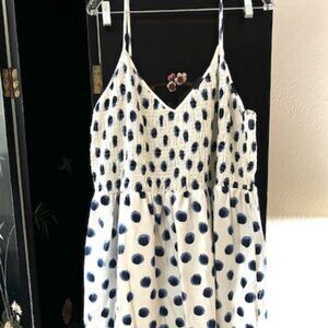 Blue Dot Smocked Sundress - Women